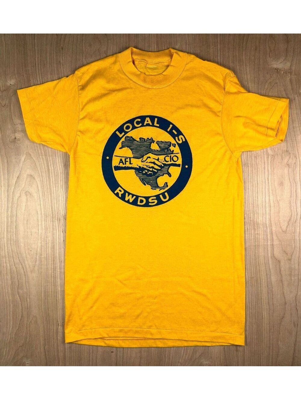 Vintage 80s rwdsu Union tshirt Single Stitch small local 1-s afl ci0 new york